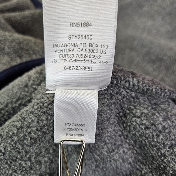 Men Patagonia synchilla pullover sweater sz. S gray - Picture 10 of 11